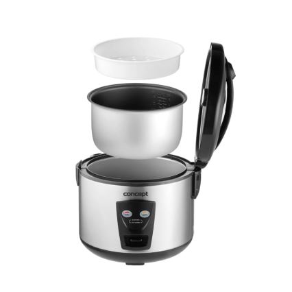Concept RE2020 - Aparat pentru gătit orez 2 în 1, 650 W/230 V, 1,5 l, inox/negru