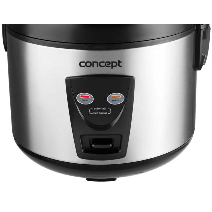 Concept RE2020 - Aparat pentru gătit orez 2 în 1, 650 W/230 V, 1,5 l, inox/negru