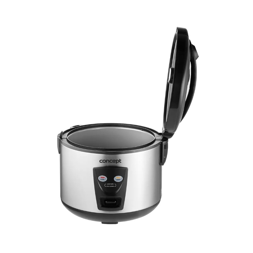 Concept RE2020 - Aparat pentru gătit orez 2 în 1, 650 W/230 V, 1,5 l, inox/negru