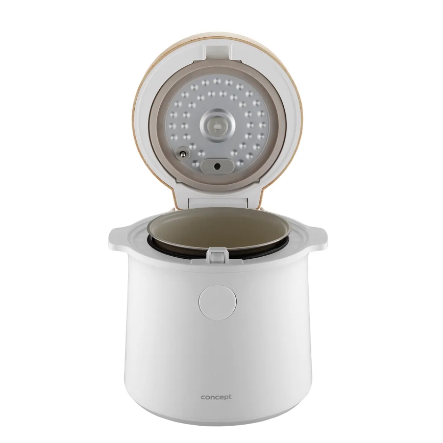 Concept RE3030 - Aparat digital pentru gătit orez 2 în 1 380W/230V 1,5 l alb/decor de lemn