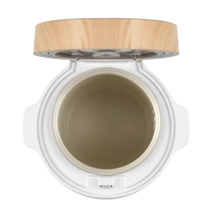 Concept RE3030 - Aparat digital pentru gătit orez 2 în 1 380W/230V 1,5 l alb/decor de lemn