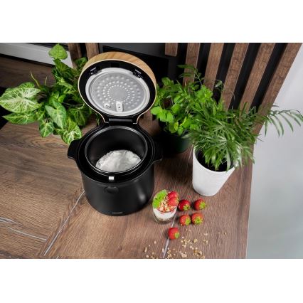 Concept RE4040 - Aparat digital pentru orez 2 în 1 450W/230V 2 l negru/decor din lemn