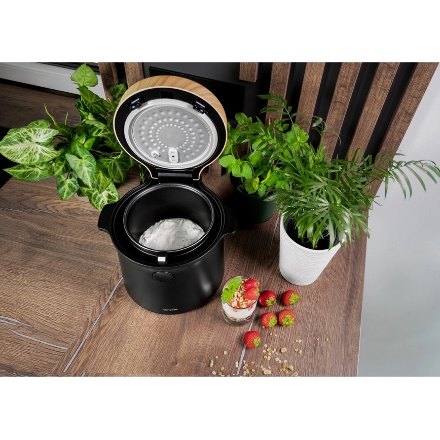 Concept RE4040 - Aparat digital pentru orez 2 în 1 450W/230V 2 l negru/decor din lemn