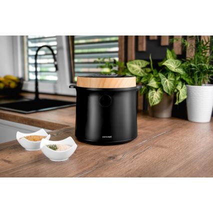 Concept RE4040 - Aparat digital pentru orez 2 în 1 450W/230V 2 l negru/decor din lemn