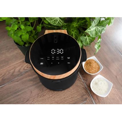 Concept RE4040 - Aparat digital pentru orez 2 în 1 450W/230V 2 l negru/decor din lemn