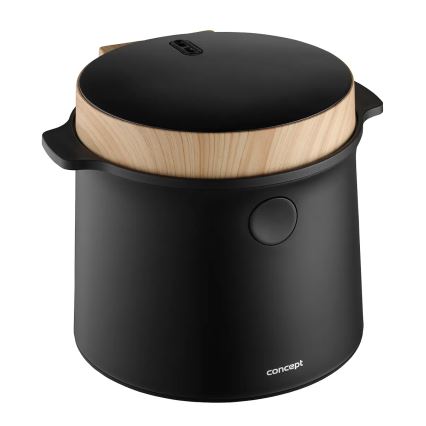 Concept RE4040 - Aparat digital pentru orez 2 în 1 450W/230V 2 l negru/decor din lemn