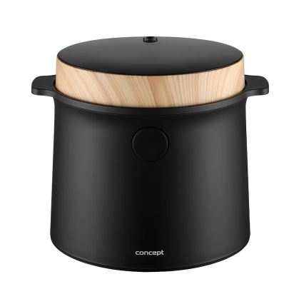 Concept RE4040 - Aparat digital pentru orez 2 în 1 450W/230V 2 l negru/decor din lemn