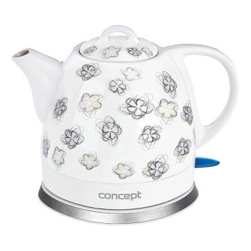 Concept RK0010ne - Fierbător electric 1 l, 1100 W/230 V, alb/ceramică