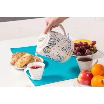 Concept RK0020 - Ceainic electric rapid din ceramică, 1,5 l, 1350 W/230 V, multicolor