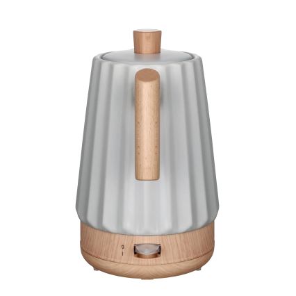 Concept RK0091 - Fierbător electric rapid 1,5 l 1500W/230V gri deschis/decor lemn/ceramică