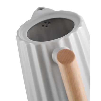 Concept RK0091 - Fierbător electric rapid 1,5 l 1500W/230V gri deschis/decor lemn/ceramică