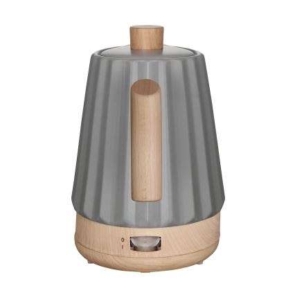 Concept RK0092 - Fierbător electric 1,5 l 1500W/230V gri închis/decor lemn/ceramică