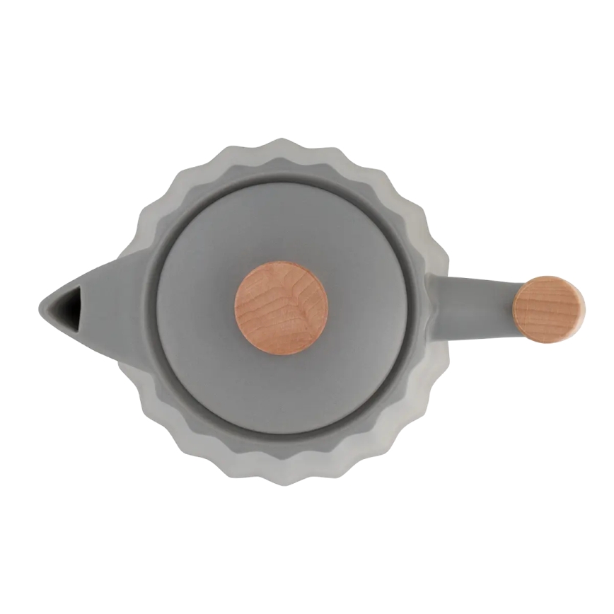 Concept RK0092 - Fierbător electric 1,5 l 1500W/230V gri închis/decor lemn/ceramică