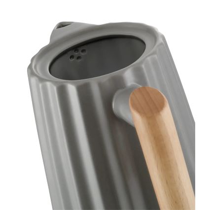 Concept RK0092 - Fierbător electric 1,5 l 1500W/230V gri închis/decor lemn/ceramică