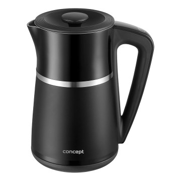 Concept RK3100 - Fierbător electric cu reglare a temperaturii, 1,7 l, 2200 W/230 V, negru
