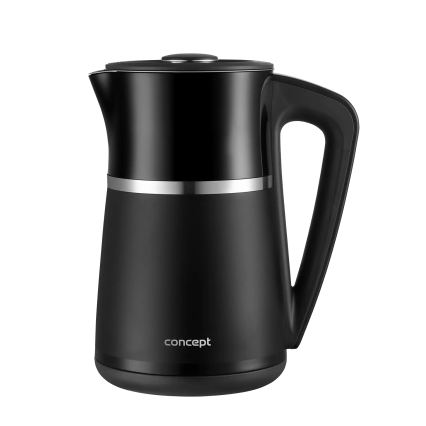 Concept RK3100 - Fierbător electric cu reglare a temperaturii, 1,7 l, 2200 W/230 V, negru