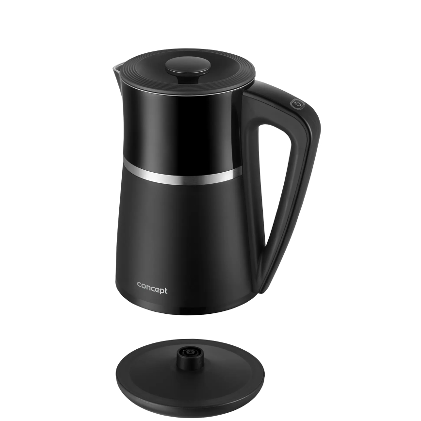 Concept RK3100 - Fierbător electric cu reglare a temperaturii, 1,7 l, 2200 W/230 V, negru