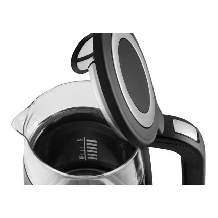 Concept RK4100 - Fierbător electric cu reglare a temperaturii, 1,7 l, 2200 W/230 V, negru