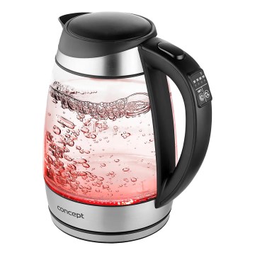 Concept RK4120 – Fierbător electric cu încălzire rapidă, inox, 1,7 l, 2200 W/230 V, cu reglare a temperaturii