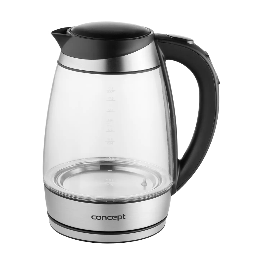 Concept RK4120 – Fierbător electric cu încălzire rapidă, inox, 1,7 l, 2200 W/230 V, cu reglare a temperaturii