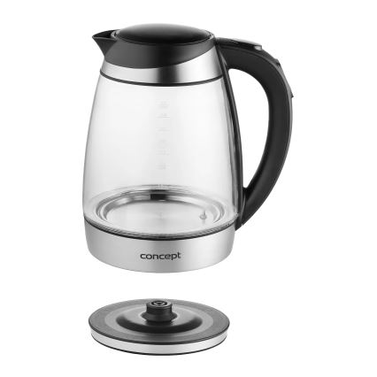 Concept RK4120 – Fierbător electric cu încălzire rapidă, inox, 1,7 l, 2200 W/230 V, cu reglare a temperaturii