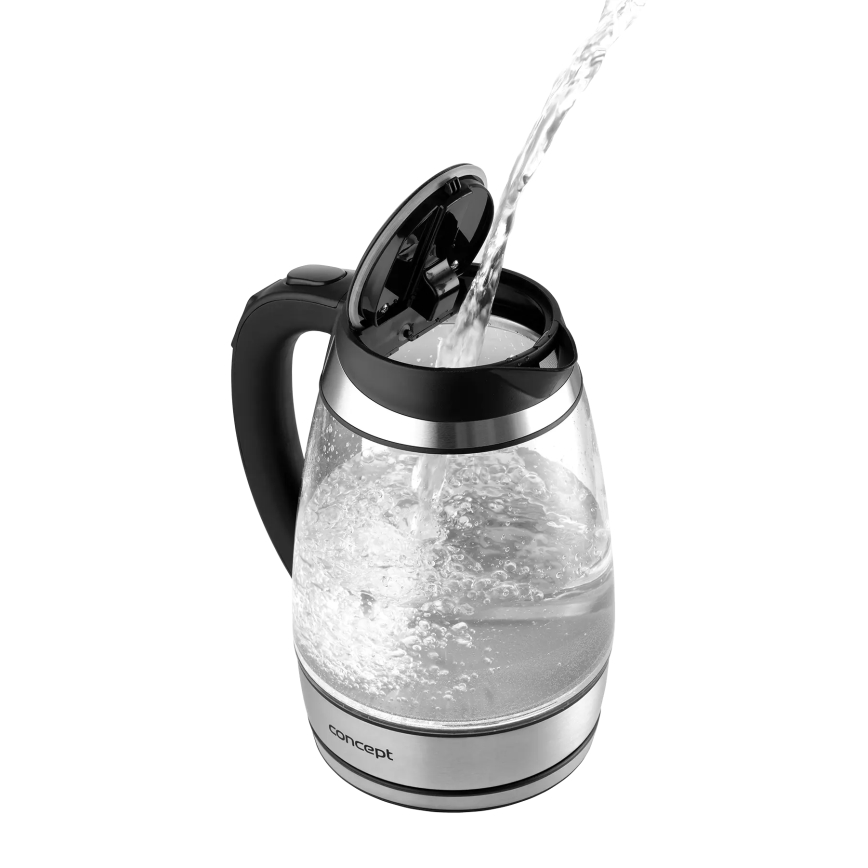 Concept RK4120 – Fierbător electric cu încălzire rapidă, inox, 1,7 l, 2200 W/230 V, cu reglare a temperaturii