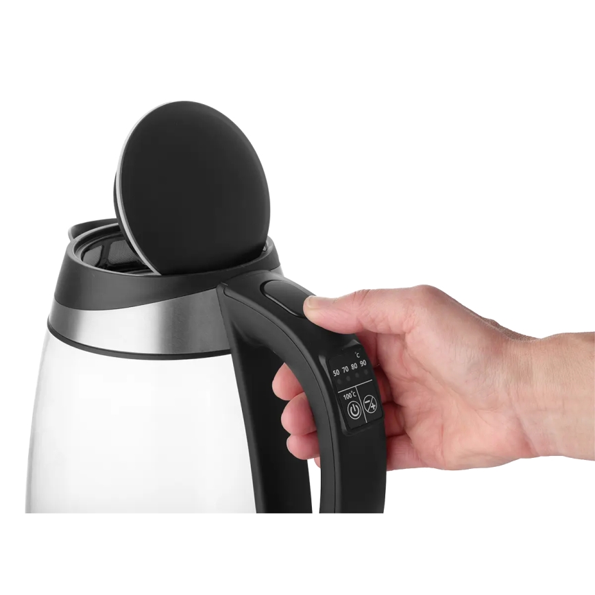 Concept RK4120 – Fierbător electric cu încălzire rapidă, inox, 1,7 l, 2200 W/230 V, cu reglare a temperaturii