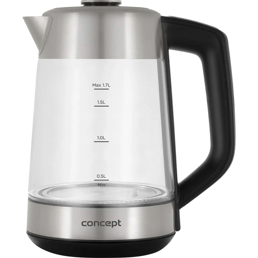 Concept RK4190 - Fierbător electric cu reglaj de temperatură și filtru, 1,7 l, 2200 W/230 V, inox