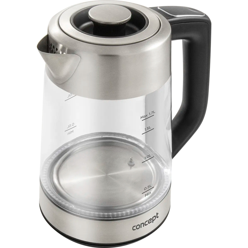 Concept RK4190 - Fierbător electric cu reglaj de temperatură și filtru, 1,7 l, 2200 W/230 V, inox