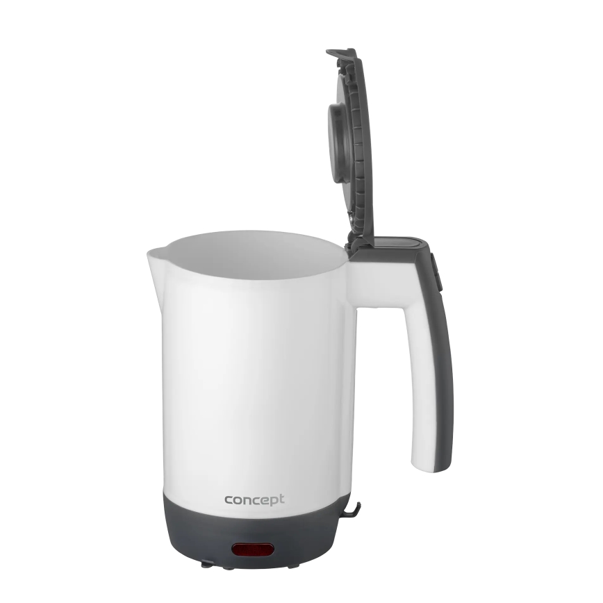 Concept RK7030 - Fierbător electric de călătorie 0,5 L, 1080 W / 230 V, gri/alb + 2 cești