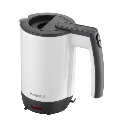 Concept RK7030 - Fierbător electric de călătorie 0,5 L, 1080 W / 230 V, gri/alb + 2 cești
