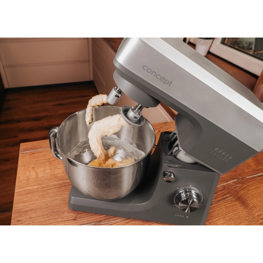Concept RM6010 - Robot de bucătărie planetar DOUGH EXPERT, 1900 W/230 V, antracit/inox