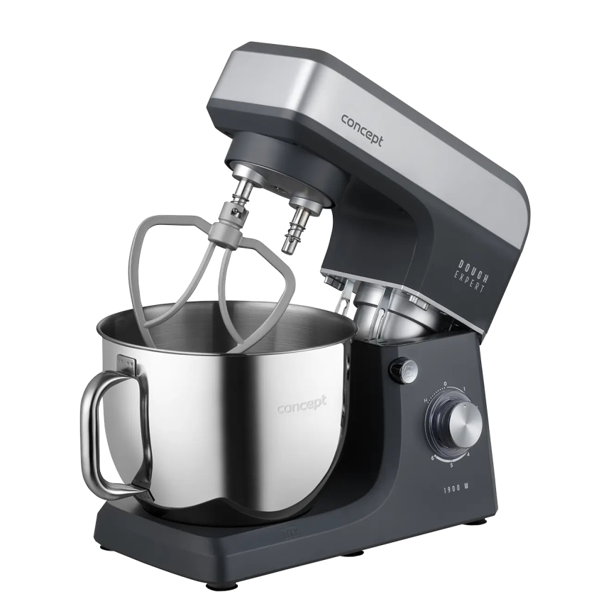 Concept RM6010 - Robot de bucătărie planetar DOUGH EXPERT, 1900 W/230 V, antracit/inox