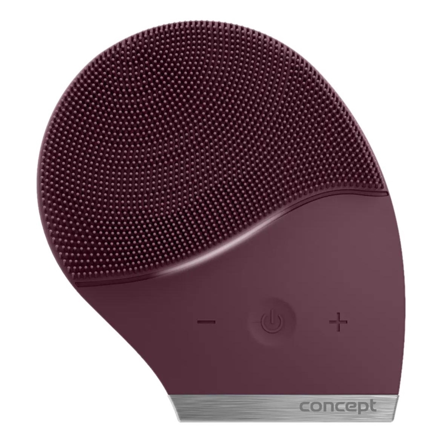 Concept SK9101 - Perie de curățare facială SONIVIBE, 2W/5V, 250 mAh, IPX7, roșie