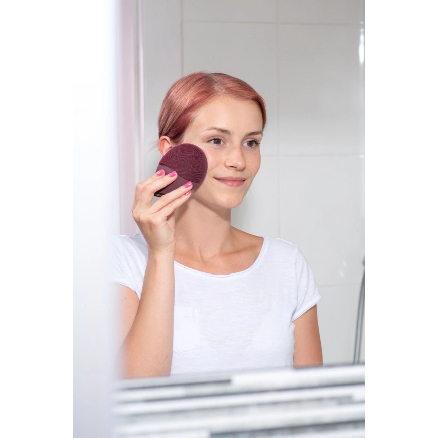 Concept SK9101 - Perie de curățare facială SONIVIBE, 2W/5V, 250 mAh, IPX7, roșie