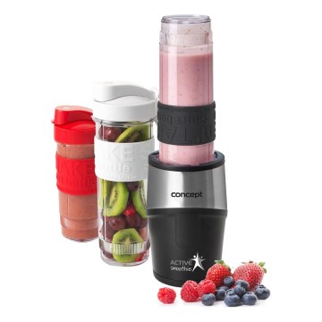 Concept SM3385 - Blender pentru smoothie ACTIVE SMOOTHIE cu accesorii 500W/230V negru