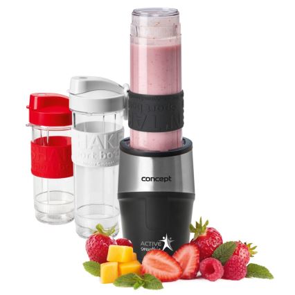 Concept SM3385 - Blender pentru smoothie ACTIVE SMOOTHIE cu accesorii 500W/230V negru