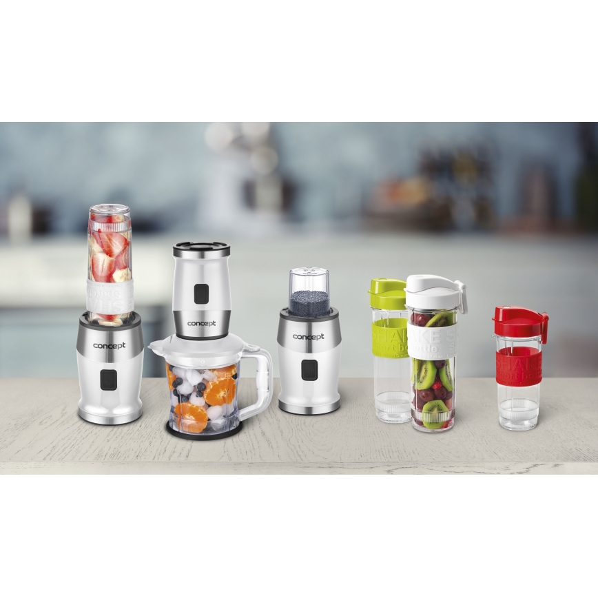 Concept SM3391 - Blender pentru smoothie cu accesorii, 700W/230V, alb