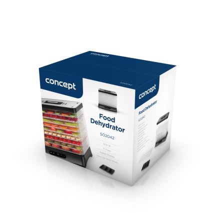 Concept SO2042 - Deshidrator de alimente 500W/230V negru + formă din silicon
