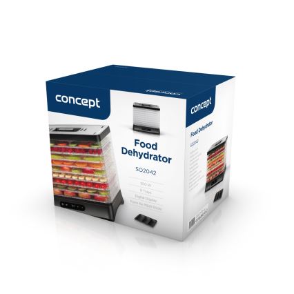 Concept SO2042 - Deshidrator de alimente 500W/230V negru + formă din silicon