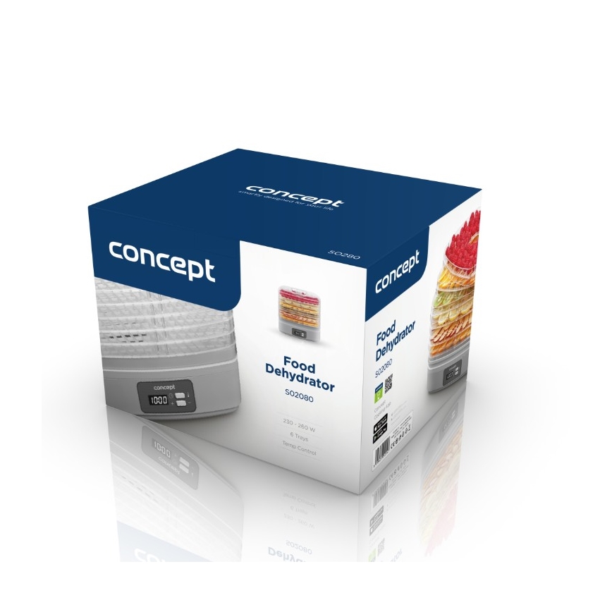 Concept SO2080 - Deshidrator de alimente 260W/230V alb
