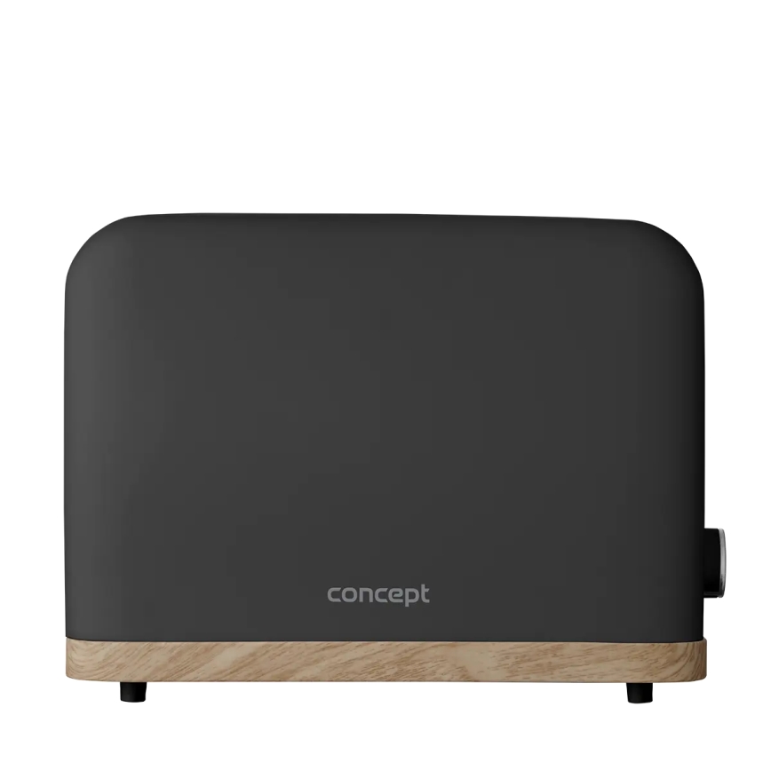 Concept TE2016 - Prăjitor de pâine cu 2 fante și suport pentru chifle, 930W/230V, negru