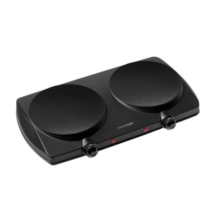 Concept VE3060 - Plită electrică dublă 2500W/230V, negru