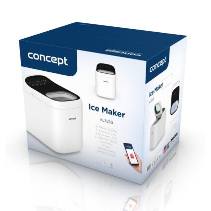 Concept VL1520 - Producător de gheață 150W/230V, Wi-Fi, alb