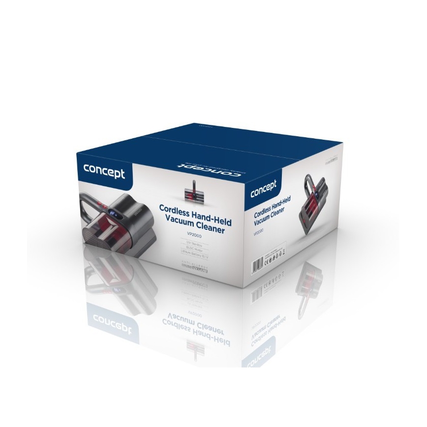 Concept VP2000 - Aspirator de mână antibacterian cu lampă UV-C LUMISTAR 120W/11,1V