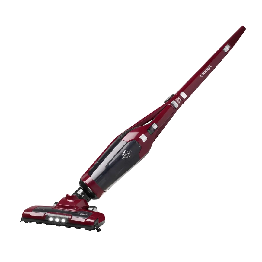 Concept VP4136 - Aspirator vertical fără fir 2 în 1, 100 W/22,2 V, 2200 mAh, roșu
