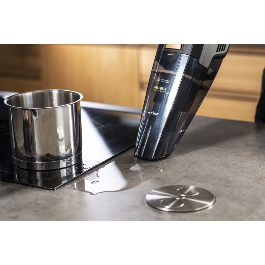 Concept VP4353 - Aspirator manual WET & DRY cu extensie pentru tub, 110W/18,5V 2200 mAh, negru