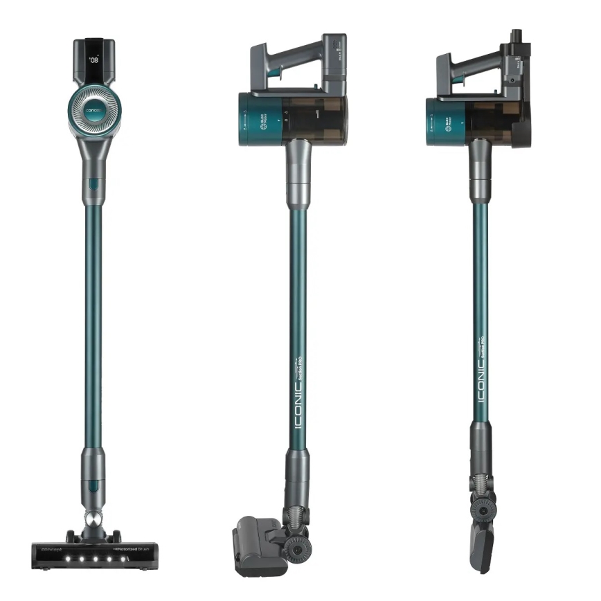 Concept VP6045 - Aspirator vertical și de mână 2 în 1 ICONIC SUCTION PRO 450W/29,6V 2500 mAh albastru