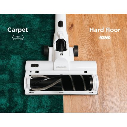 Aspirator vertical 2în1 Concept VP6125 ICONIC Comfort Telescope, 400 W / 29,6 V, 2000 mAh, alb