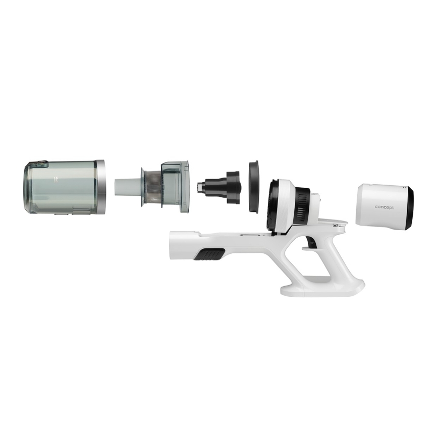 Aspirator vertical 2în1 Concept VP6125 ICONIC Comfort Telescope, 400 W / 29,6 V, 2000 mAh, alb